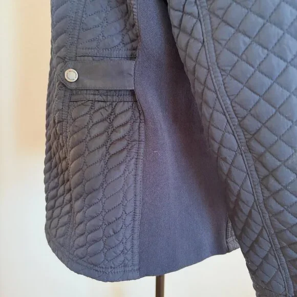 Weatherproof® Women's Size XL Navy Blue Quilted Jacket with Side Stretch - Picture 12 of 16